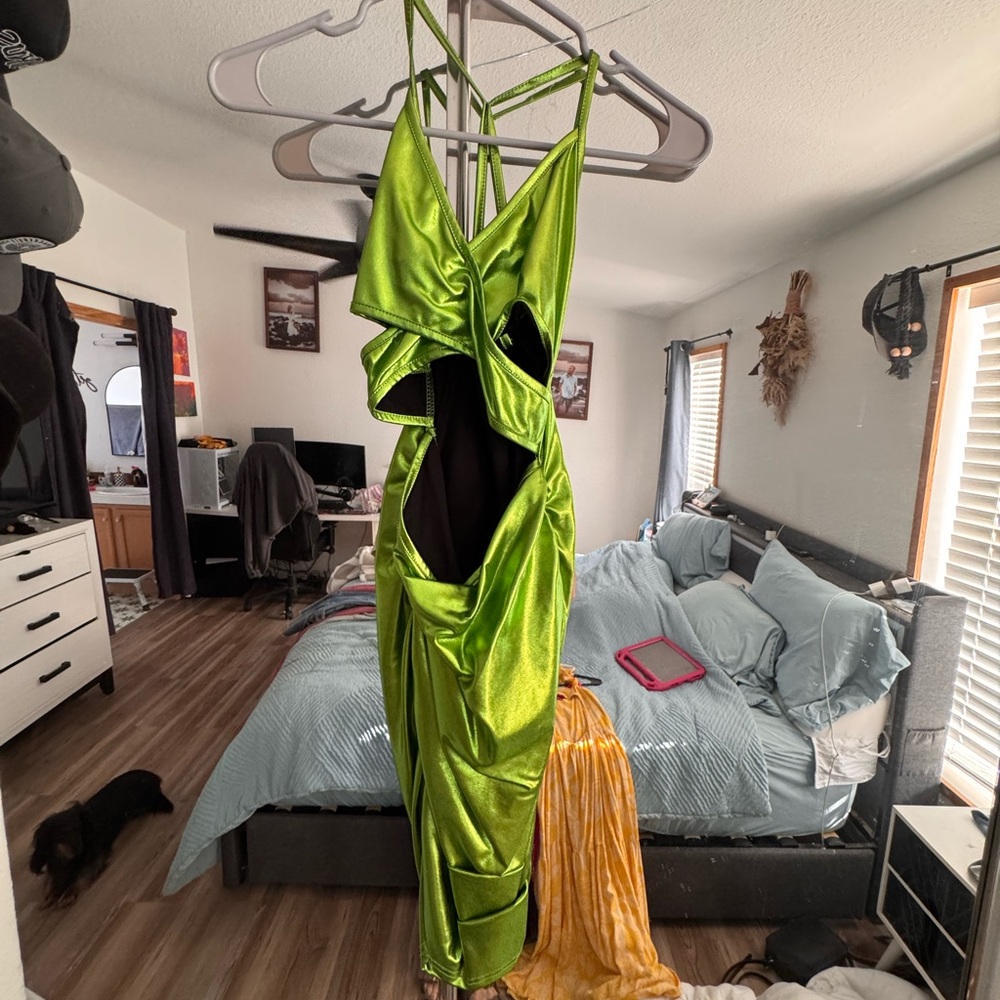 Lime Green Strappy Women's Dress
